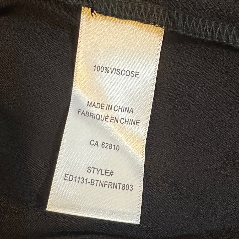 Ricki's Black Women's Maxi Button Front Dress Collar Belted 14 - Picture 6 of 6